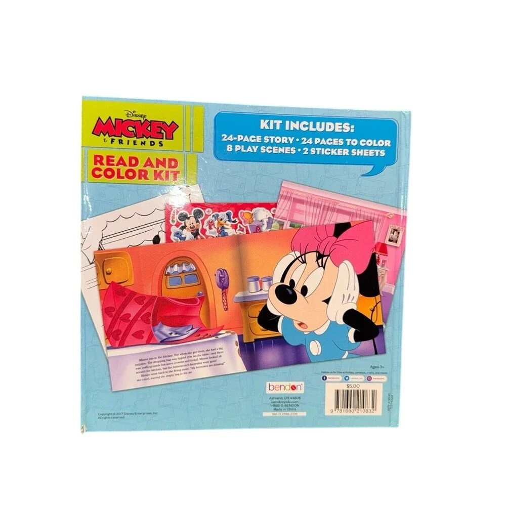 Disney Mickey & Friends Read and Color Activity Kit Bendon Story‎ Stickers 2017